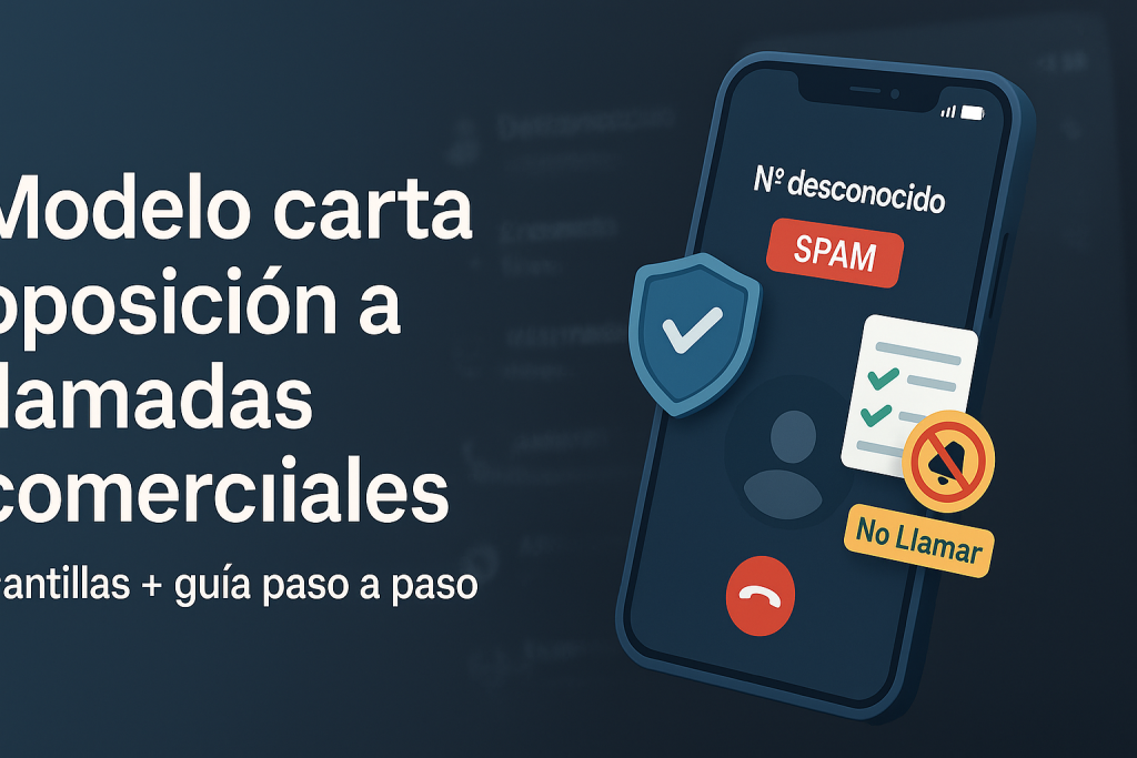 Modelo de carta de oposición a llamadas comerciales guía 2025